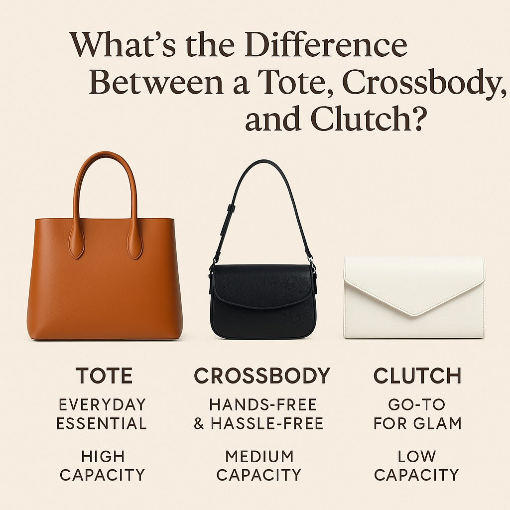 What’s the Difference Between a Tote, Crossbody, and Clutch?